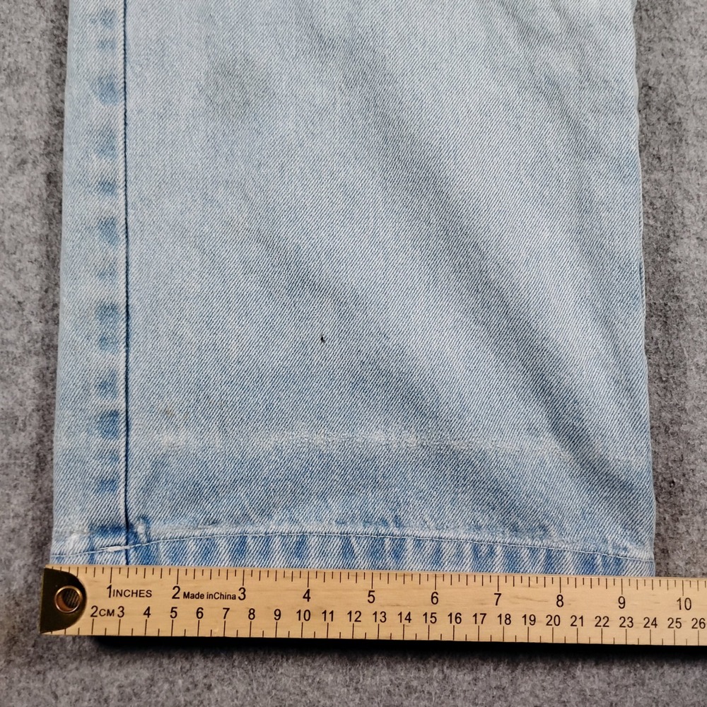 Dickies Double Knee Denim Jeans Mens 32x30 Light Wash Blue Skate Distressed Work - Picture 9 of 16